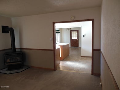 looking into kitchen