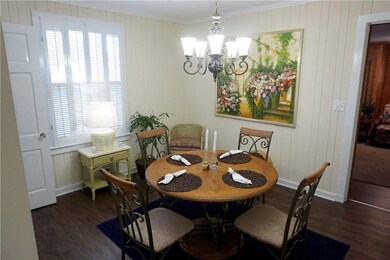 Dining room. New vinyl plank flooring has been ins