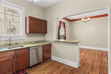 Kitchen open to the living room