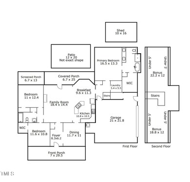 Floor plan for MLS
