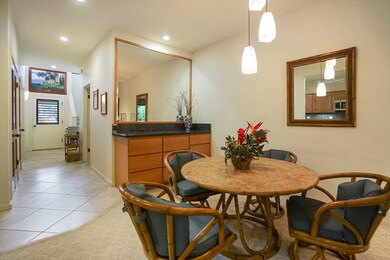 Great built-in with granite counter to help with serving and store placemats, silverware. Lockable space for alcohol or other private items.