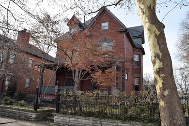 Wrought iron fence at front