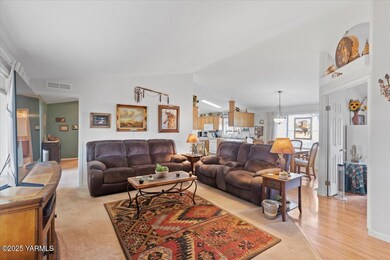 Living Room with Vaulted Ceilings