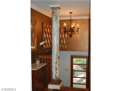 Foyer - Distressed column and custom made front do