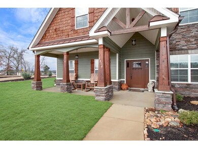 Cedar Posts with Stone Accents