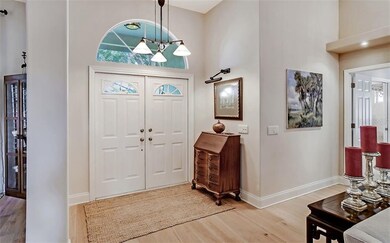 Double door nice size entry foyer