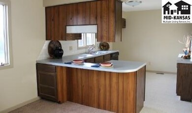 View of the kitchen from dining area