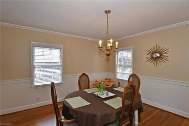Dining room with beautiful hardwoods