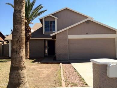 Large front yard and lots of big palms