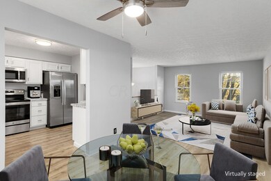 Main floor dining and living area
