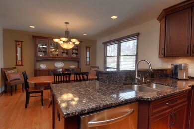 Main floor dining room with oak hardwood floors, r
