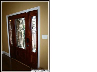 Beautiful leaded glass front door!