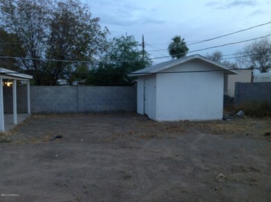 Storage shed on property