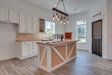 Large kitchen with custom countertops