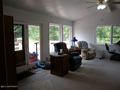 Family room with sunny windows