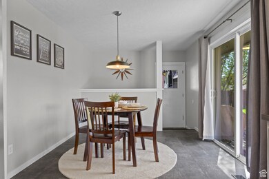 Dining space featuring baseboards