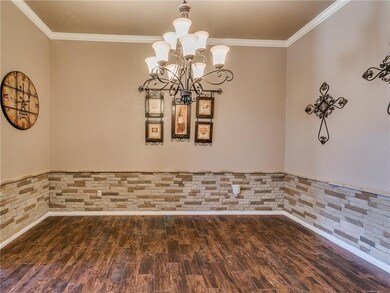 Another view of formal dining room.  Stacked stone