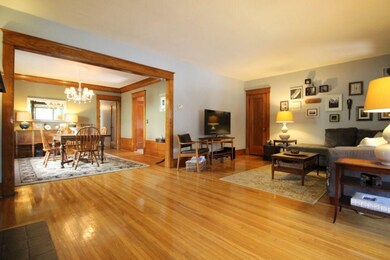 Living room flows in to the dining room