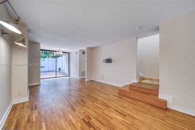 View from the living area; front entrance at right.