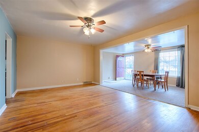 Living room view from the central hall area.    15