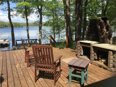 deck area with outside fireplace - grill