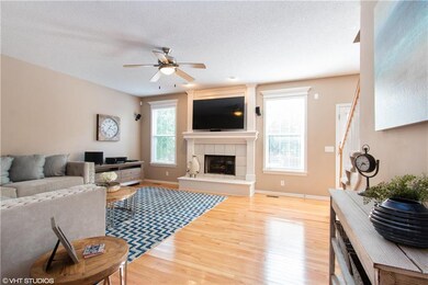 Hearth Room with Beautiful Hardwood Floors