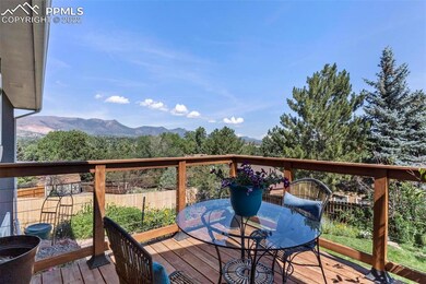 View of mountains from the raised deck.