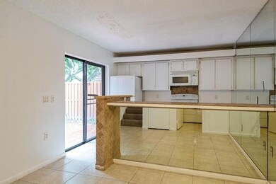 View of kitchen from dining area