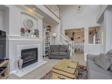Walk inside to soaring, vaulted ceilings and two s