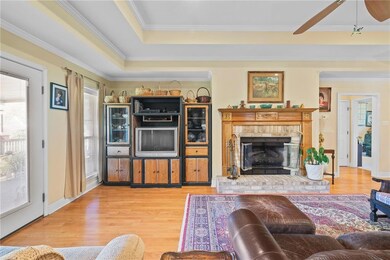 Living area featuring gas fireplace