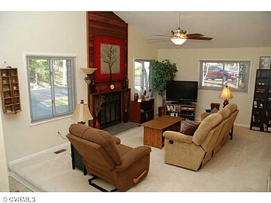 Living Room - Vaulted Ceiling, Cozy Fireplace and 