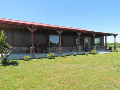 Shaded Front Porch covers complete length of Home