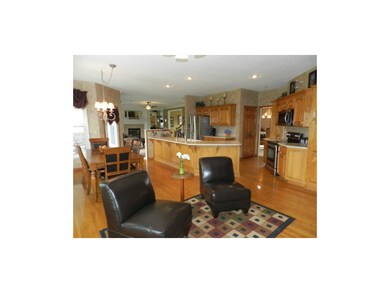 Gorgeous eat-in kitchen/hearth room with TONS of C