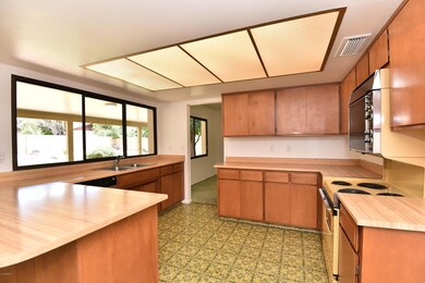 Kitchen looking out to backyard.