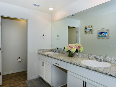 Primary double sink bathroom