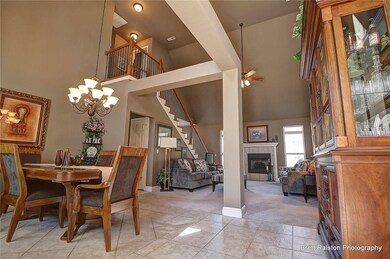 Soaring ceilings greet you as you enter