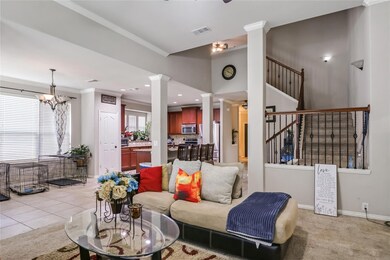 View of living room, kitchen, breakfast area and s