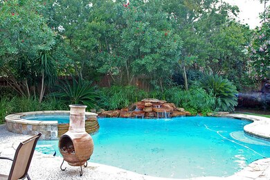 Vacation in your backyard! Covered patio and saltwater pool w hot tub and fountain. VERY PRIVATE!