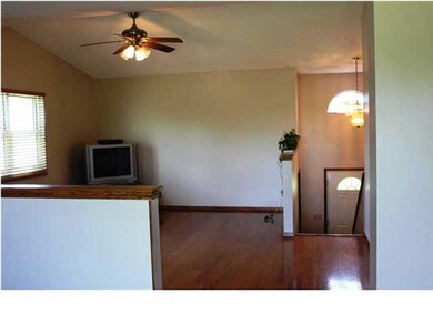 Living room with vaulted ceilings