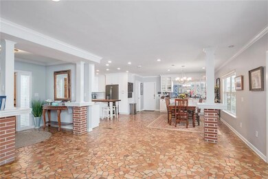 MODERN OPEN FLOOR PLAN - ORIGINAL CRACKED TILE FLOORS THROUGHOUT HOUSE