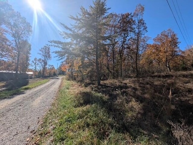 Road in front of land on right