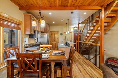 Dining table extends to seat more people.