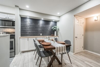 Dining Room with built in sideboard.