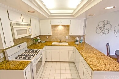 Granite counter-tops in kitchen