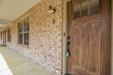Brick and hardboard exterior.