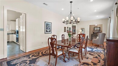 Generous dining room