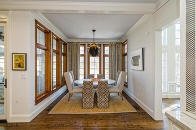 Dining alcove with views to lush backyard