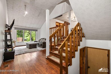 Vaulted ceilings in living room
