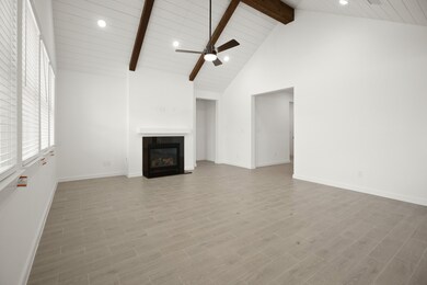 Great room with fireplace