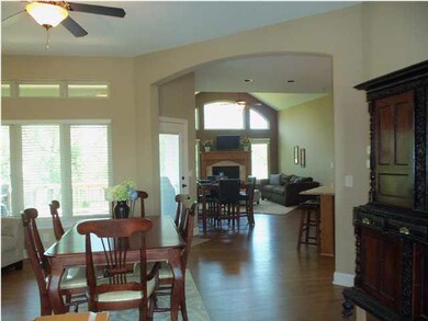 View from front room towards the kitchen/hearth ar